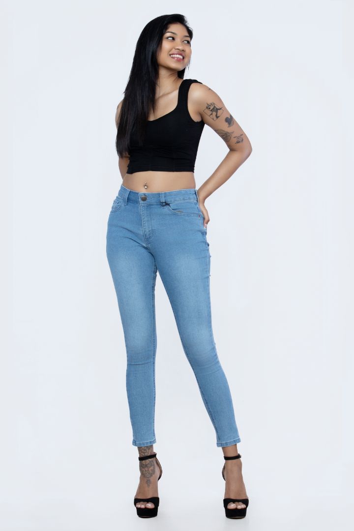 Women's High Rise Skinny Jeans - Light